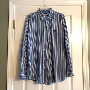 Chaps Blue Strip Button Down